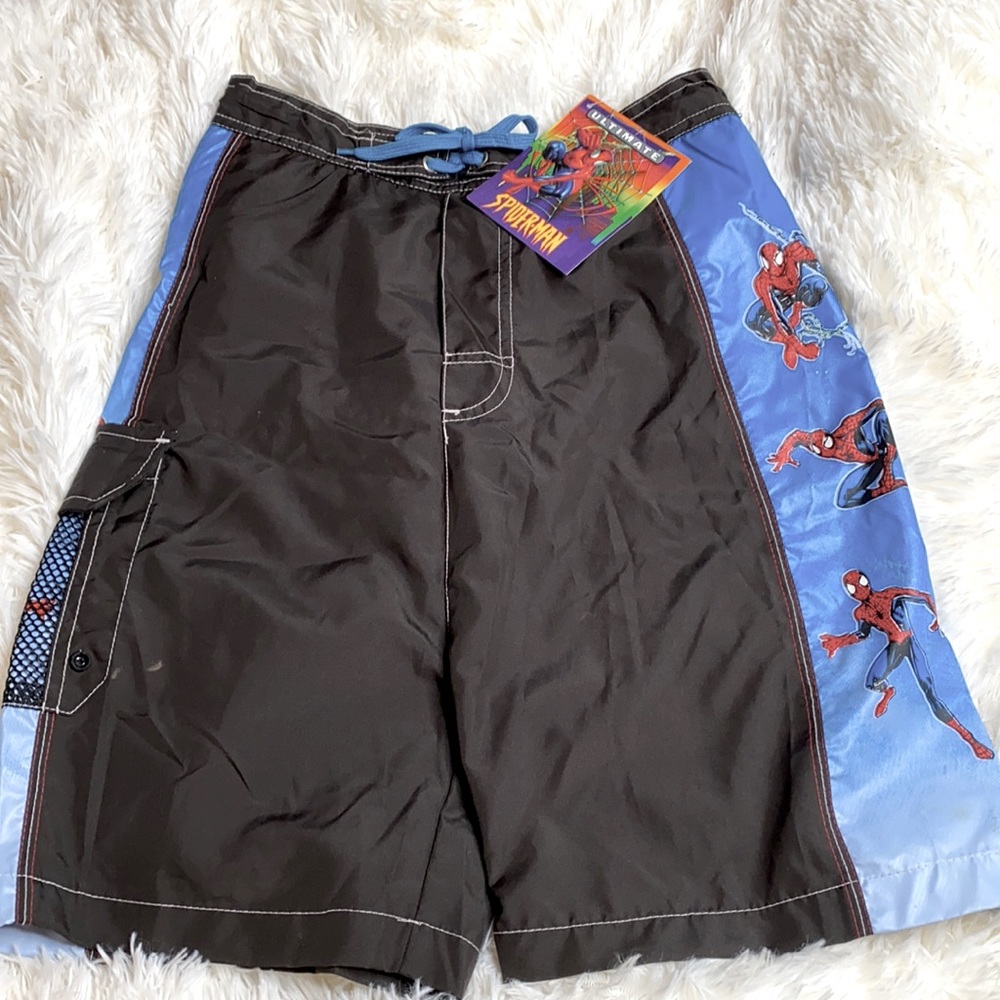 Marvel Spider-Man Boy's Swim Trunks Size 10-12 New